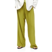 صورة Wide-leg Pleated Pants