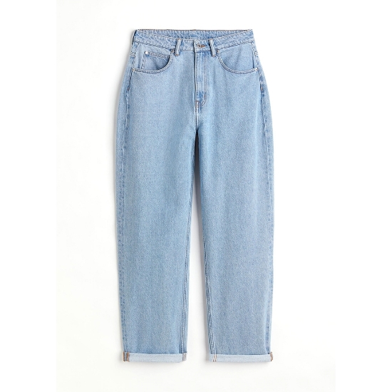 صورة High Waisted Straight Leg Jeans
