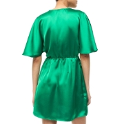 صورة Satin Wrap Dress Green