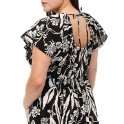 صورة Crinkled Cotton Dress Patterned
