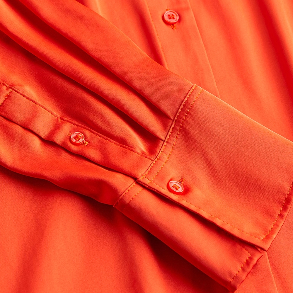 El General Orange/Beige Casual Long-Sleeve Shirt 44733